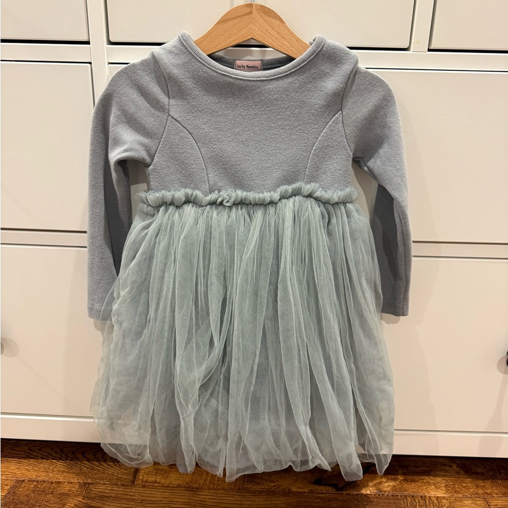 Gray Tulle Dress for Kids